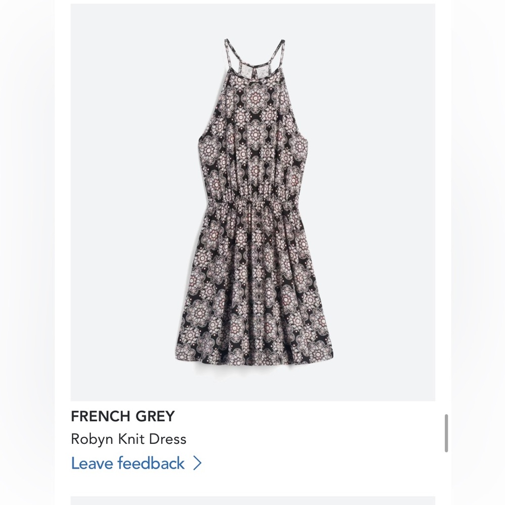 French Grey Robyn Knit Dress. Stitch Fix. Size: S. Black multi.